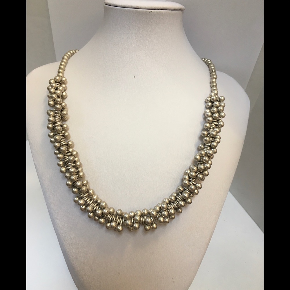 Pewter Multi Ball Adjustable Necklace